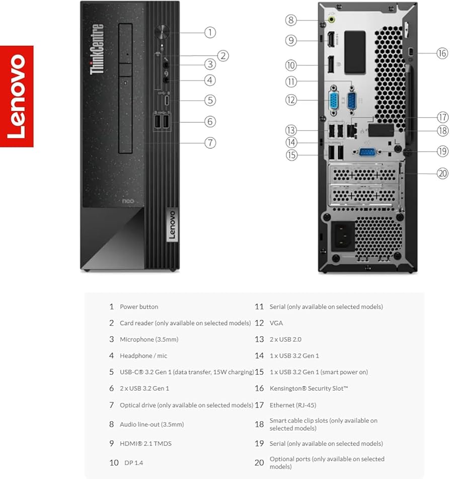 Lenovo - 新品Lenovo Neo 50s i5-12400/16G/256G/11Pro ThinkCentre Neo 50s Gen 4 (Intel) SFF | Space-saving